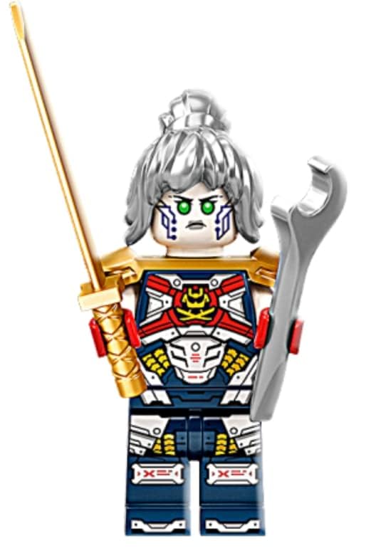 PIXAL minifigure with gold katana enhances action-packed LEGO adventures