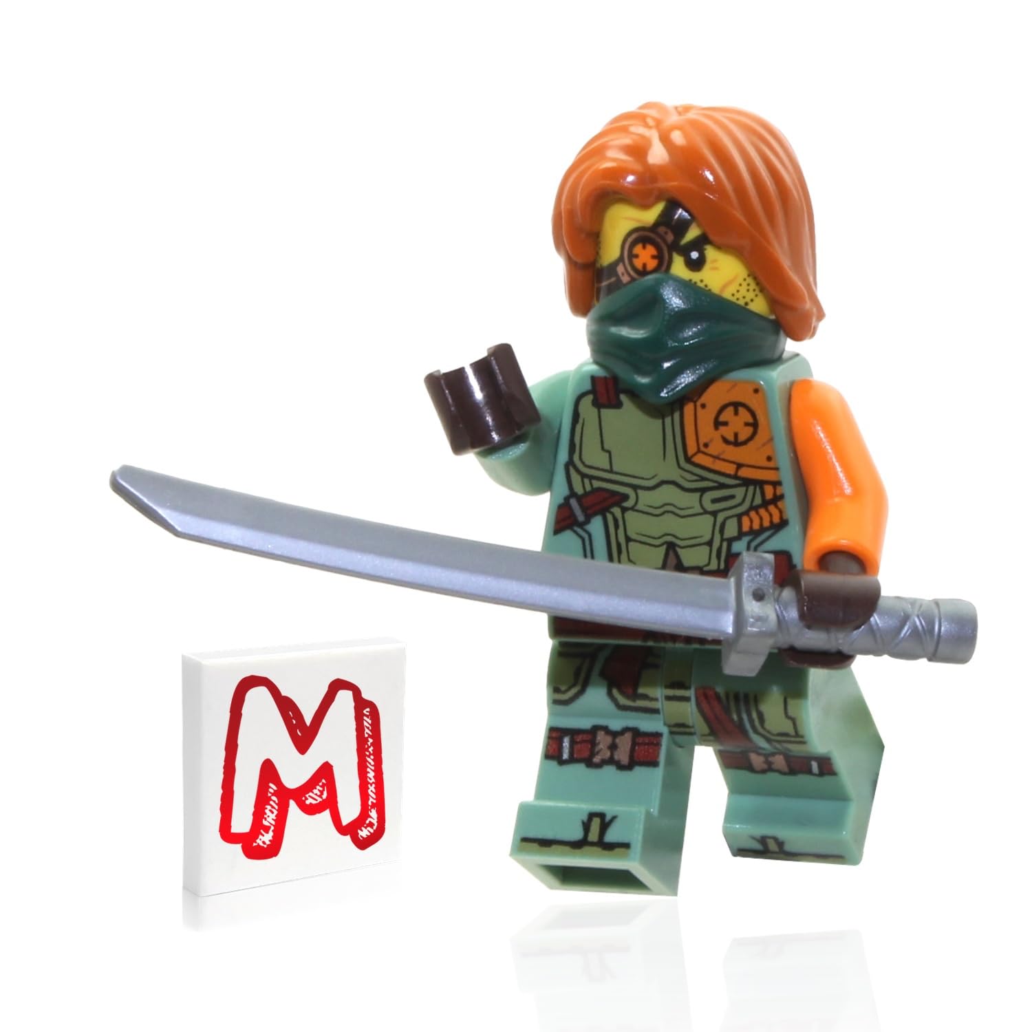 LEGO NINJAGO Ronin Legacy figure with silver katana sword for imaginative play.