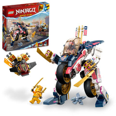 LEGO NINJAGO Sora’s Transforming Mech Bike Racer image showing dual-mode action for imaginative play