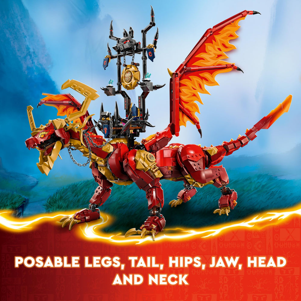 LEGO NINJAGO Source Dragon of Motion wings spread for epic aerial play