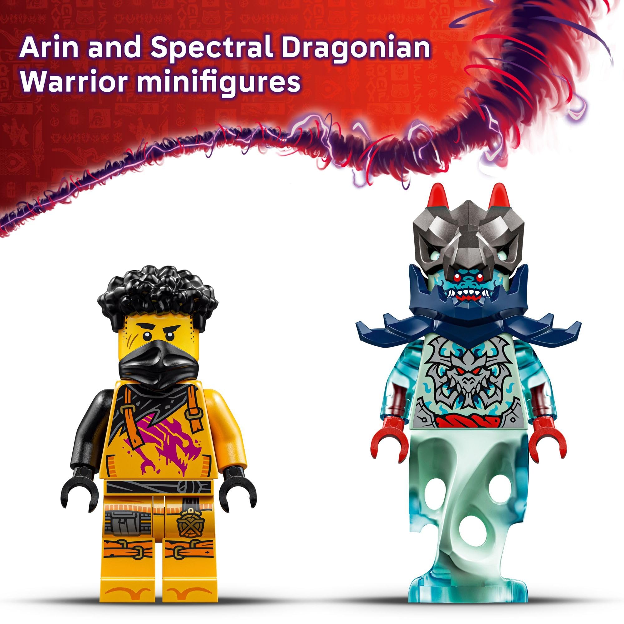 LEGO NINJAGO Spectral Dragonian Warrior minifigure battles Arin's Mech