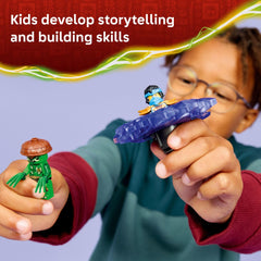 LEGO NINJAGO Spinner launcher demonstrates quick action play