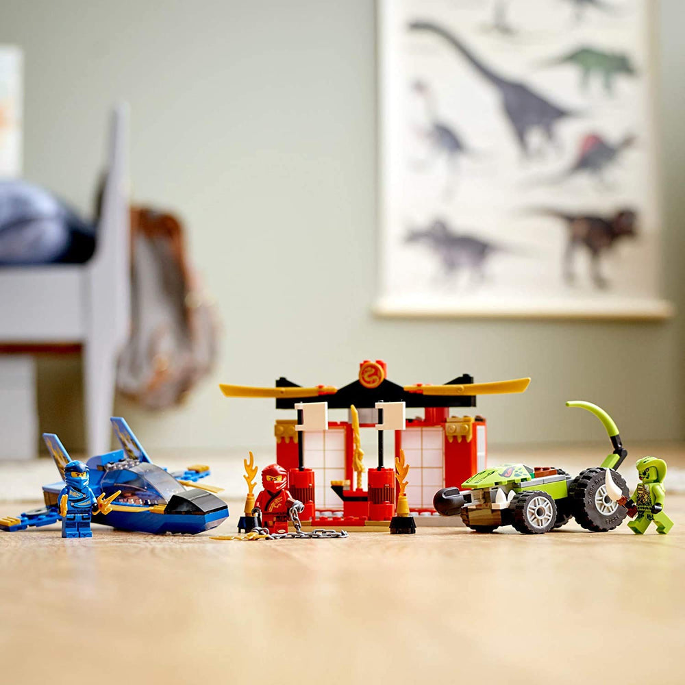 LEGO NINJAGO 165-piece set with a tangible play space and compact dimensions.