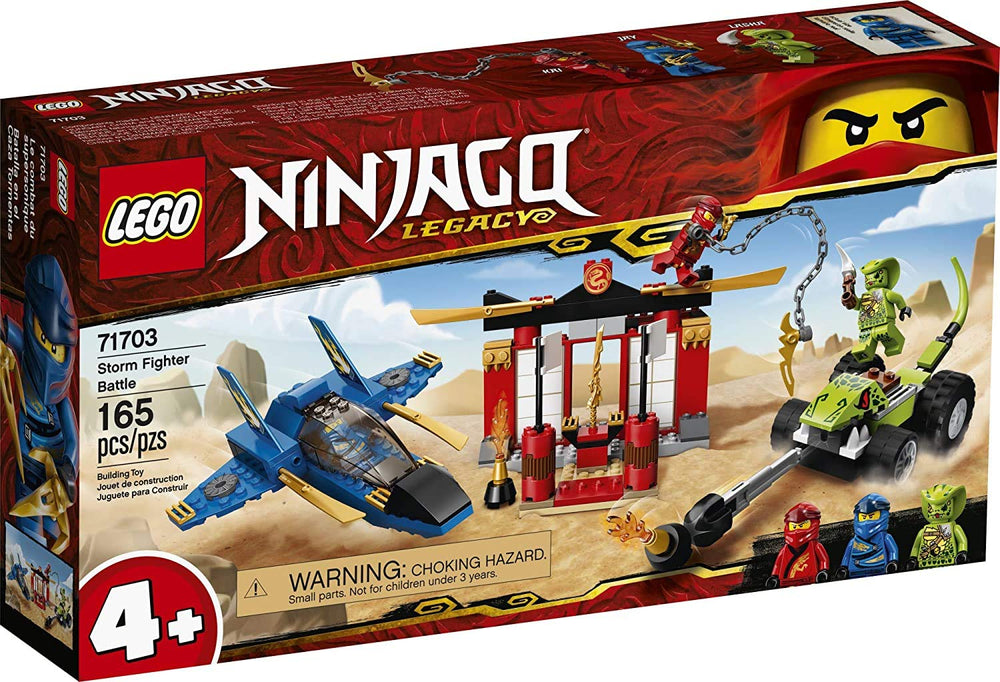 LEGO NINJAGO Storm Fighter Battle jet with folding wings for action-packed play.