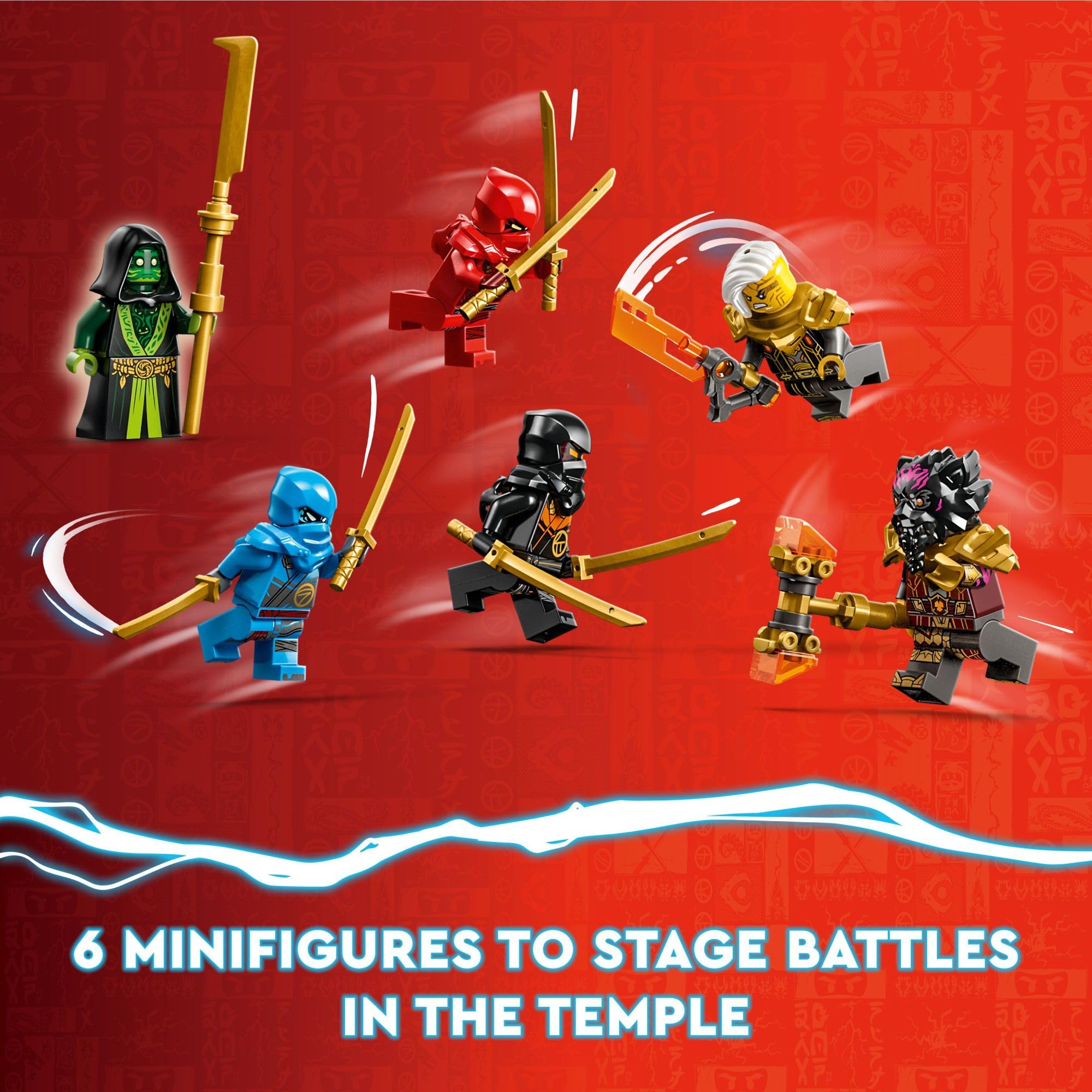 LEGO NINJAGO Temple of the Dragon Energy Cores Lord Ras minifigure with golden hammer