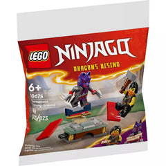 LEGO NINJAGO Tournament Training Ground front view for imaginative battles and quick play.