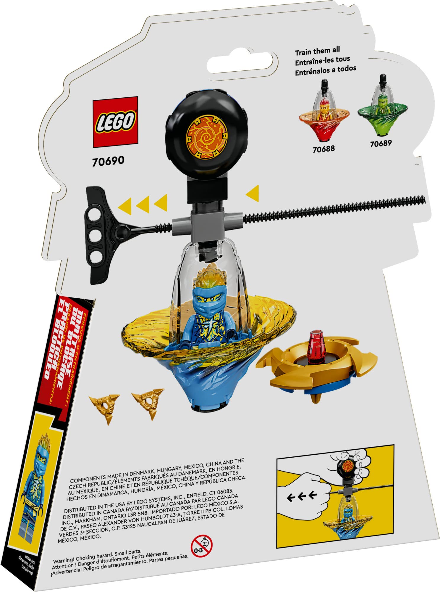 LEGO NINJAGO training dummy spinner for reflex practice.