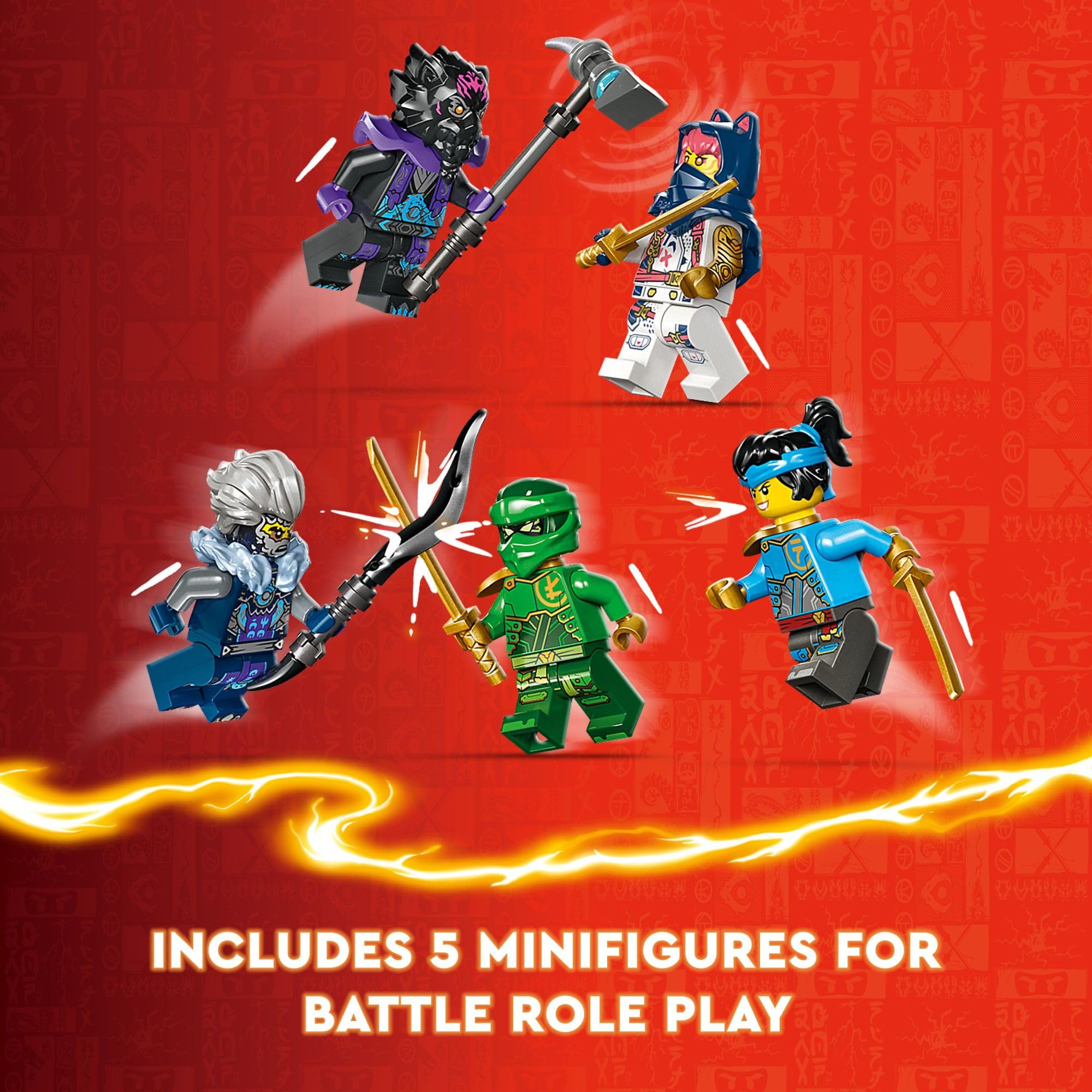 LEGO NINJAGO Tree battleground scene with magic mallet and gong accessory