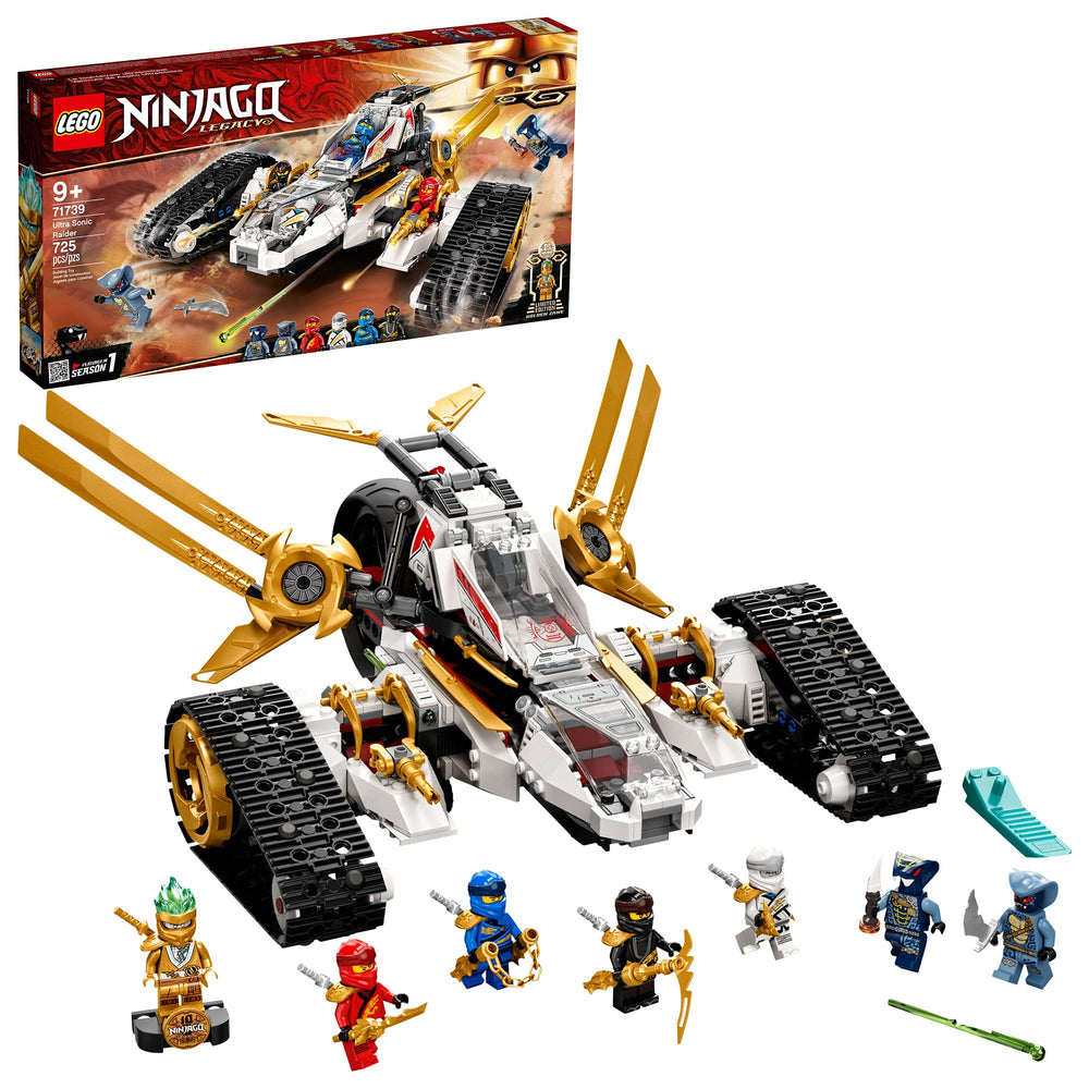 LEGO NINJAGO Ultra Sonic Raider jet plane for high-flying ninja missions.