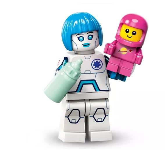 LEGO Nurse Android 71046 minifigure in bagged packaging, ideal for display and collection
