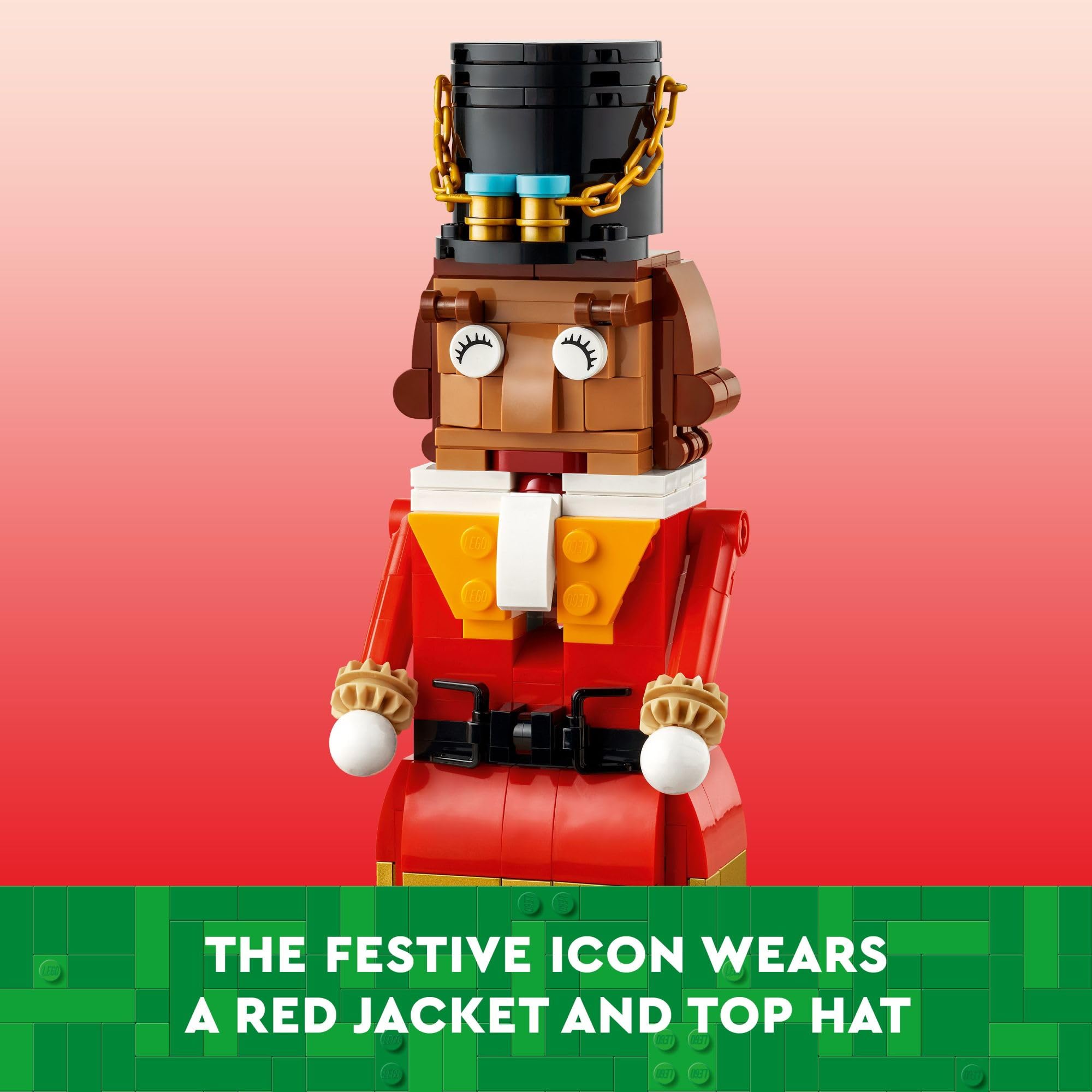 LEGO Nutcracker with movable arms and opening mouth for storytelling