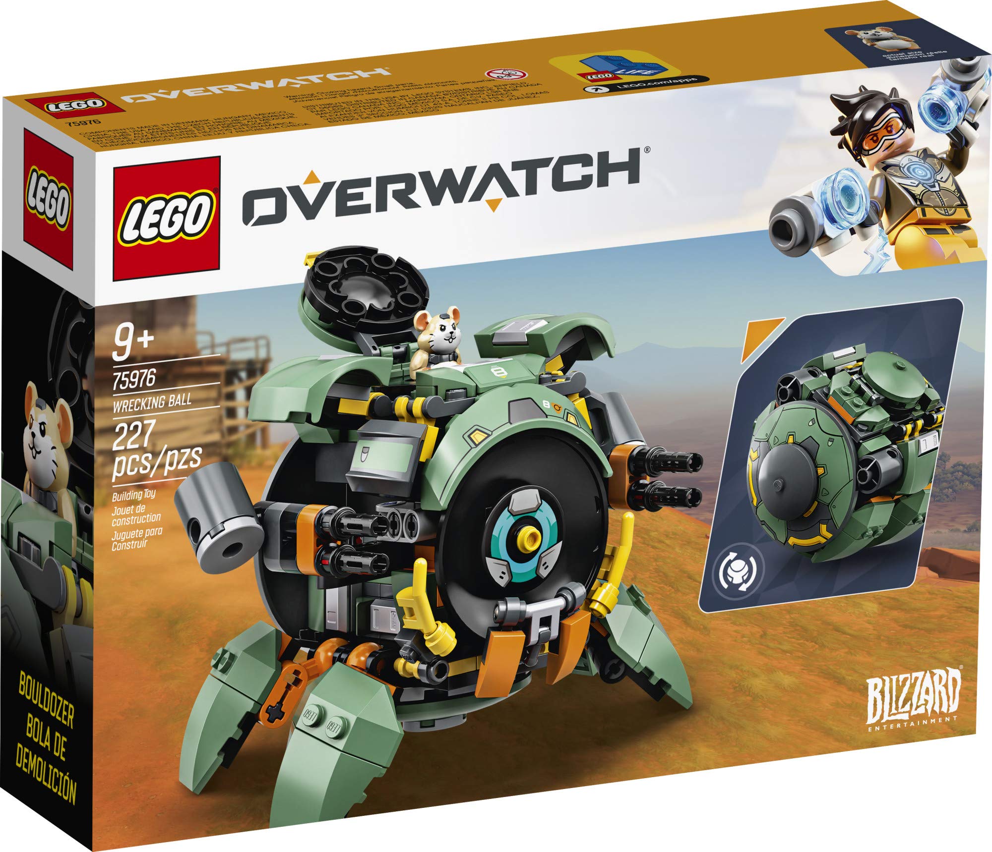 LEGO Overwatch Wrecking Ball 75976 extractable legs for easy transformation