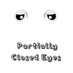 LEGO parts: fifty white eye tiles with closed eyes for dramatic scenes.