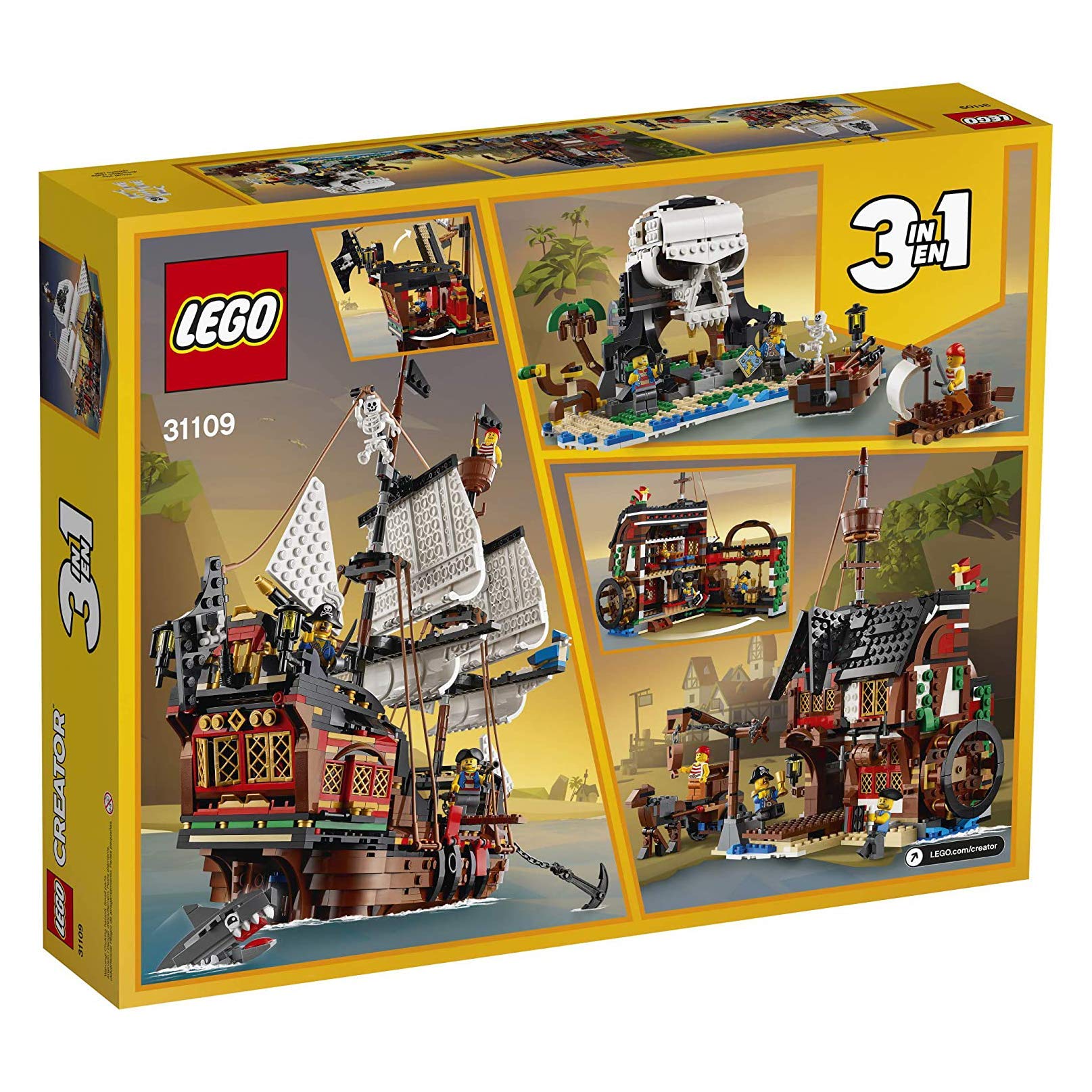 LEGO shark figure adds excitement during sea quests.