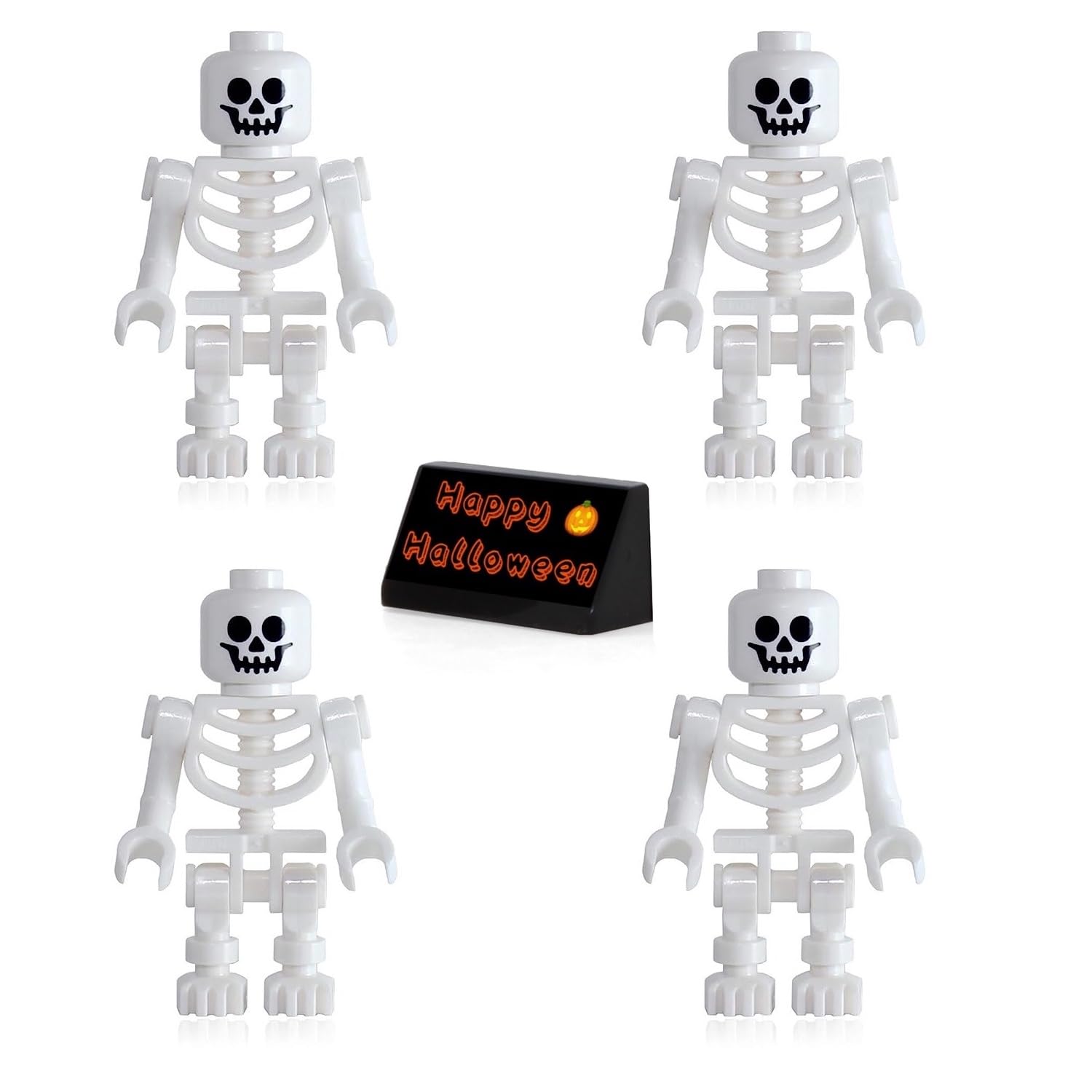 LEGO Pirates of the Caribbean Skeletons four-pack with Halloween stand for display and play