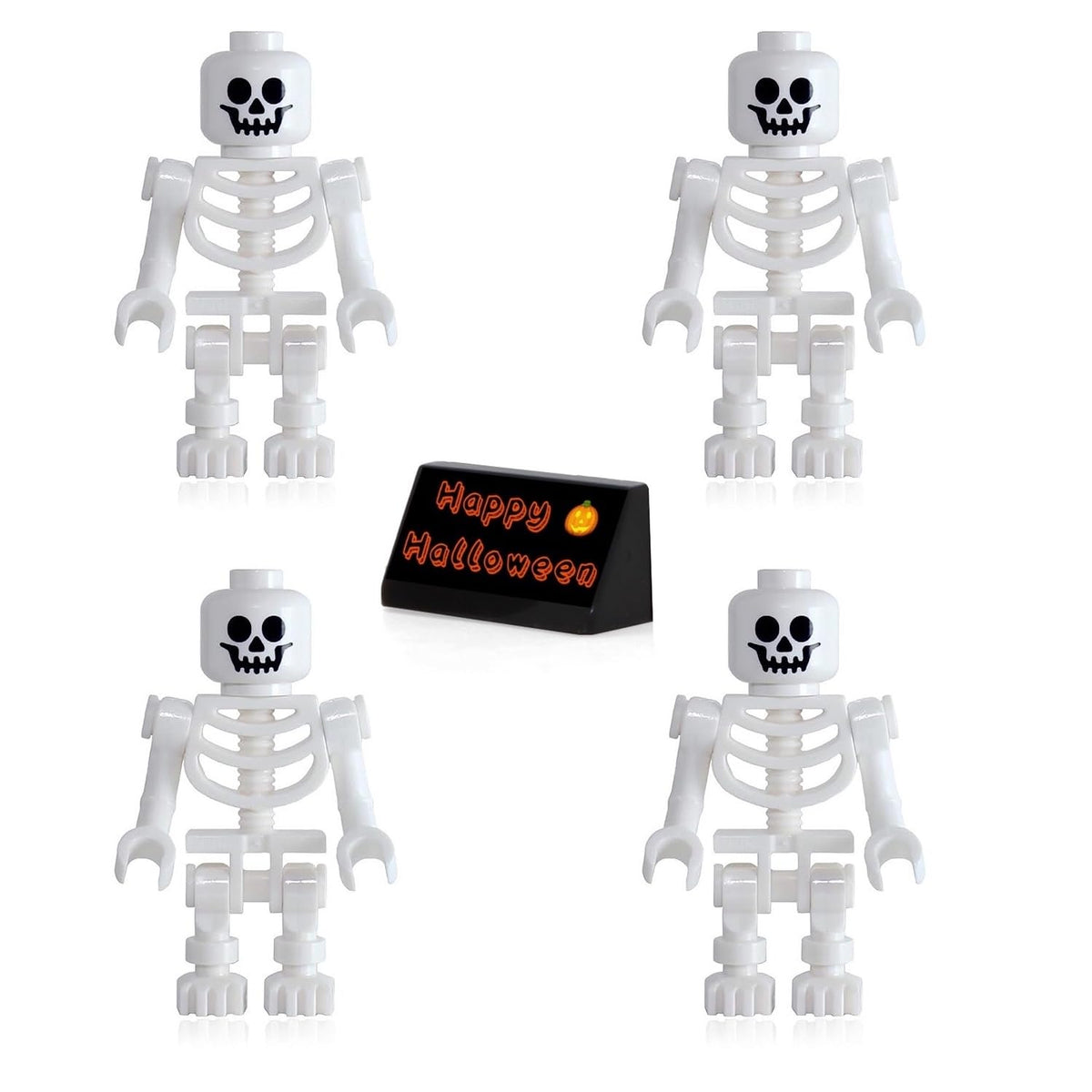 LEGO Pirates of the Caribbean Skeletons four-pack with Halloween stand for display and play