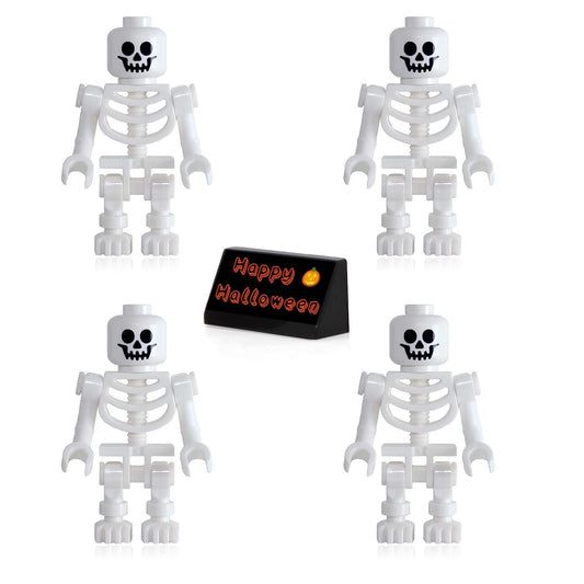 LEGO Pirates of the Caribbean Skeletons four-pack with Halloween stand for display and play