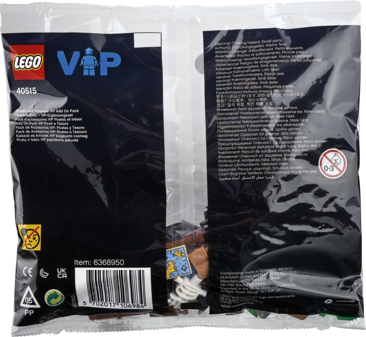 LEGO Pirates 40515 add-on skeletons enable dramatic battles and spooky island storytelling.