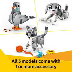 LEGO Playful Cat Toy food bowl and mouse accessory for realistic play.