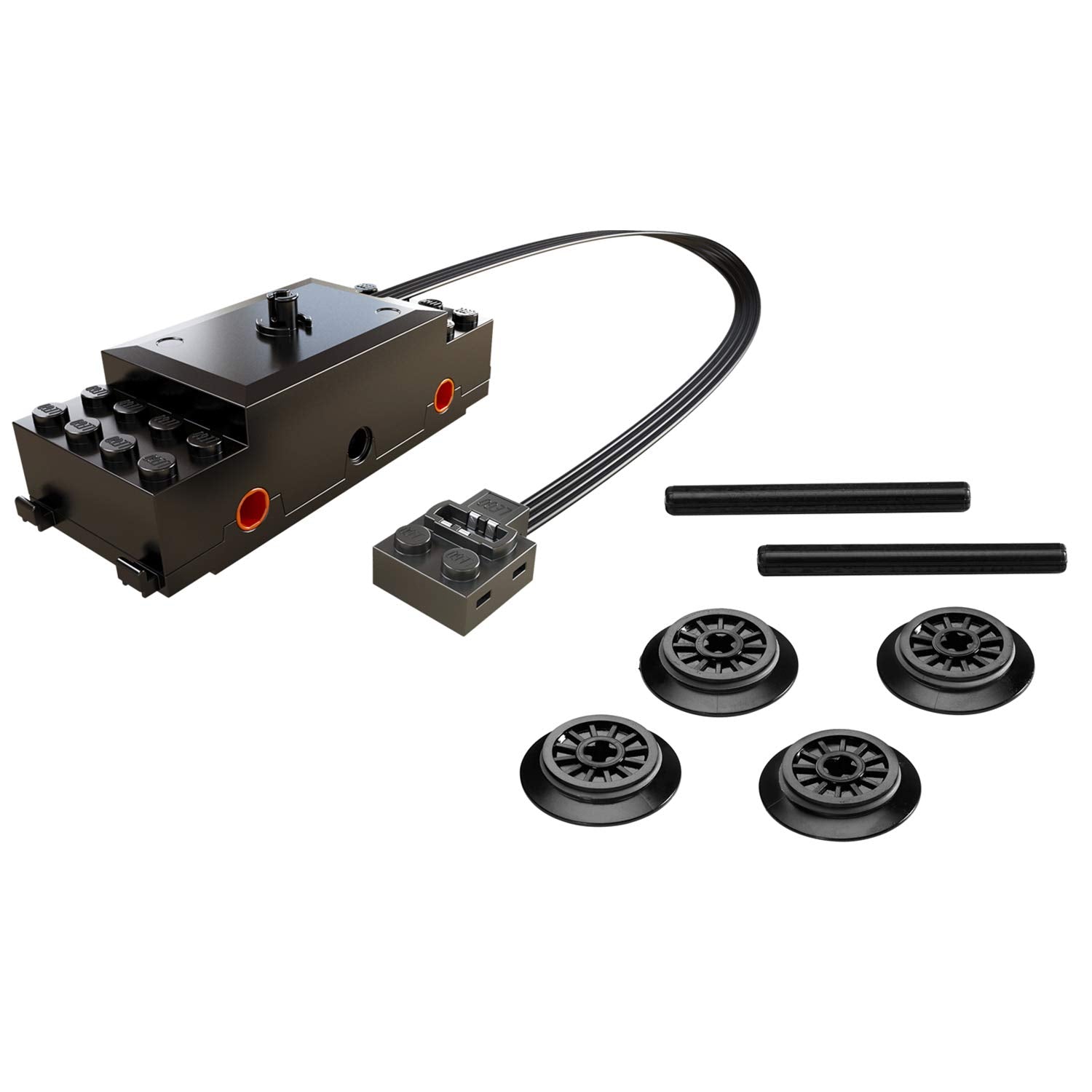 LEGO Power Functions Train Motor 88002 enables remote-controlled train action on tracks