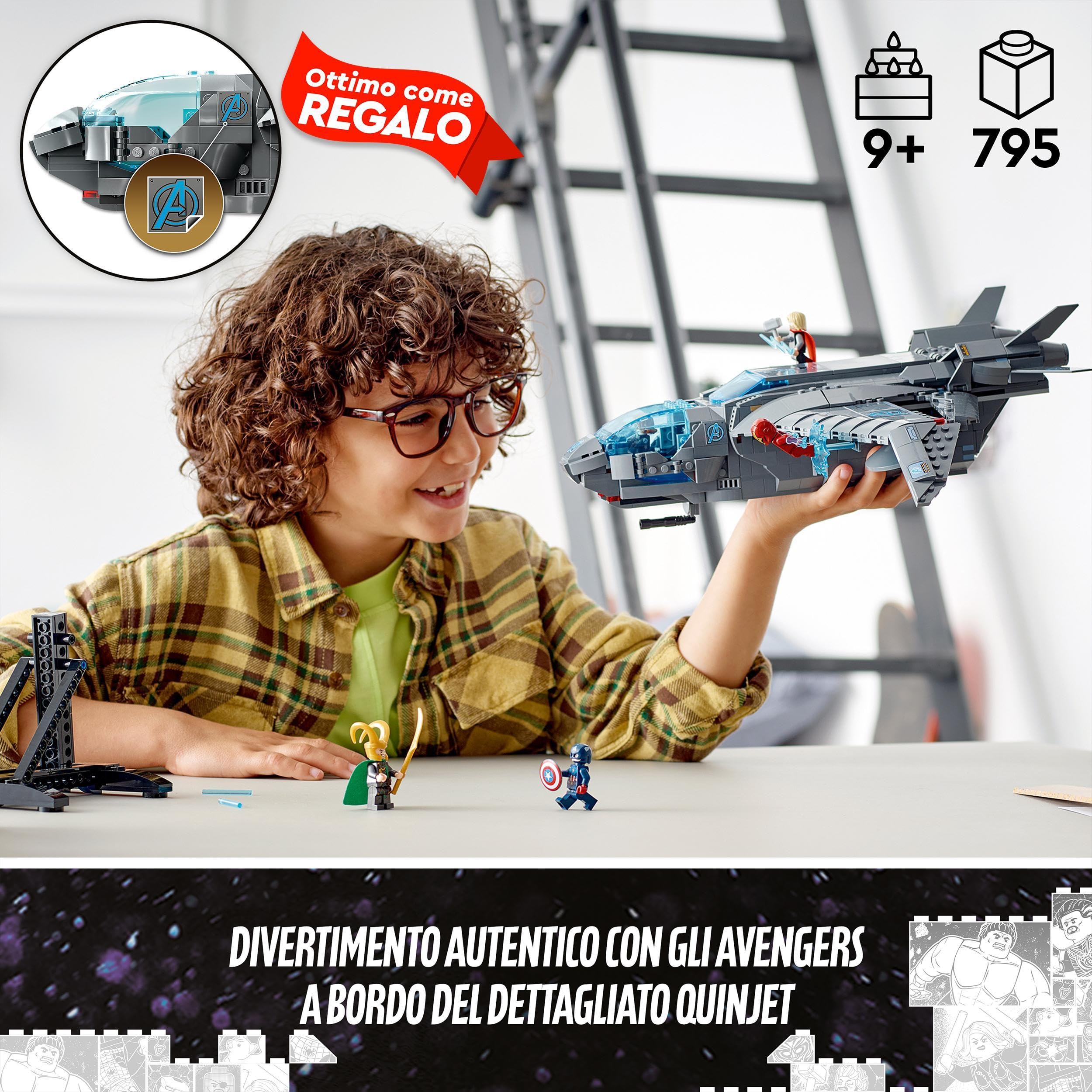 LEGO Quinjet rear section provides extra storage and storytelling possibilities.
