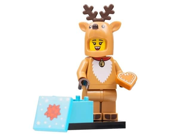 LEGO Reindeer Costume Series 23 minifigure—detailed texture for authentic look.