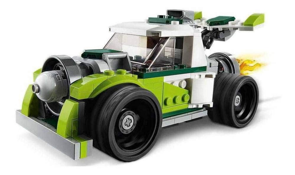 LEGO Creator 3-in-1 Rocket Truck close-up of the engine section for pretend play
