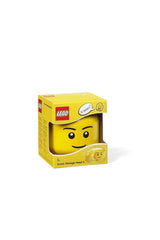 LEGO Room Copenhagen storage head front view demonstrates iconic minifigure design for tidy shelves.