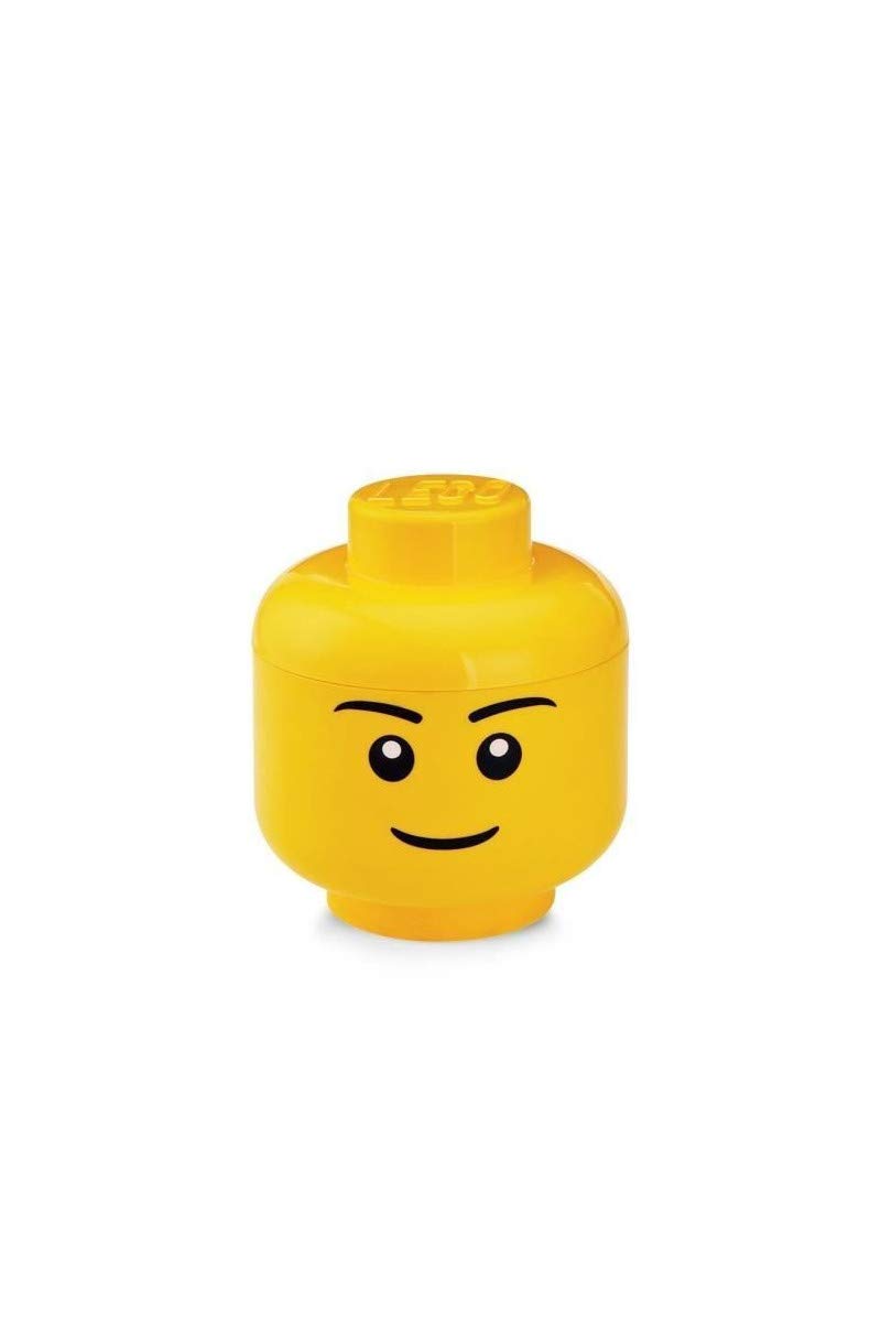 LEGO Room Copenhagen storage head PVC-free PP plastic for safer toy storage.
