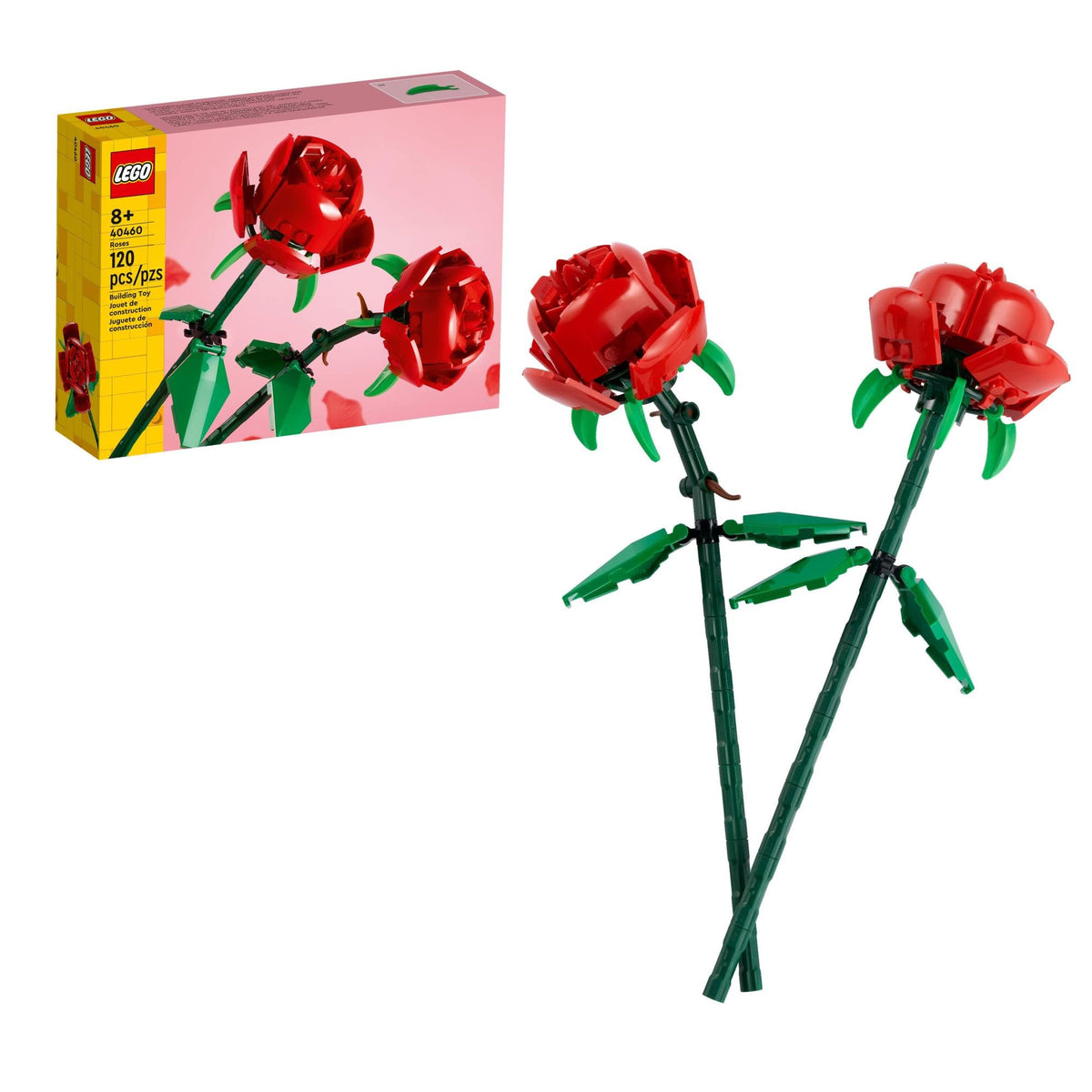 LEGO Roses red bloom display for a vibrant home decor centerpiece