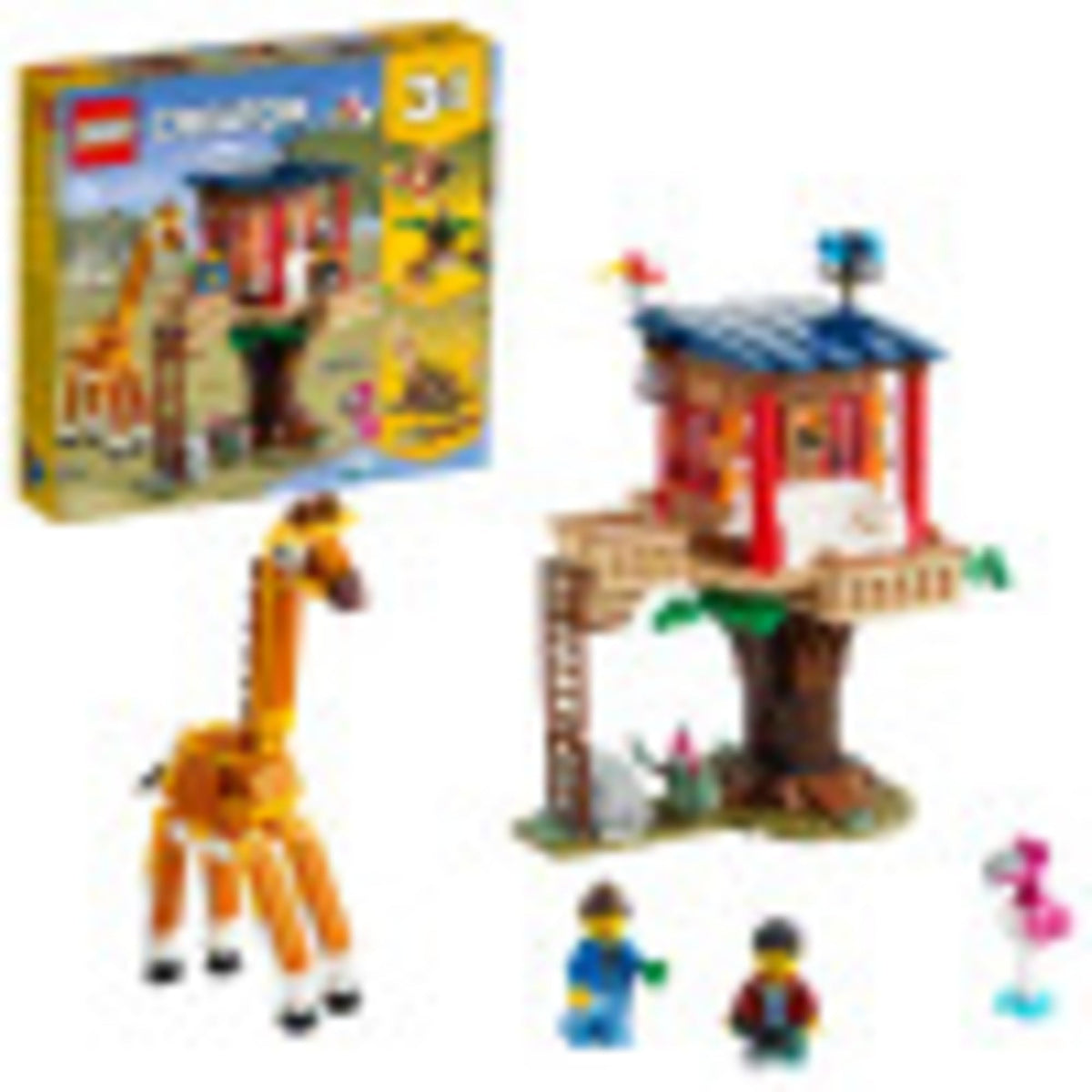 LEGO Safari Wildlife Tree House 31116 front view for imaginative safari play