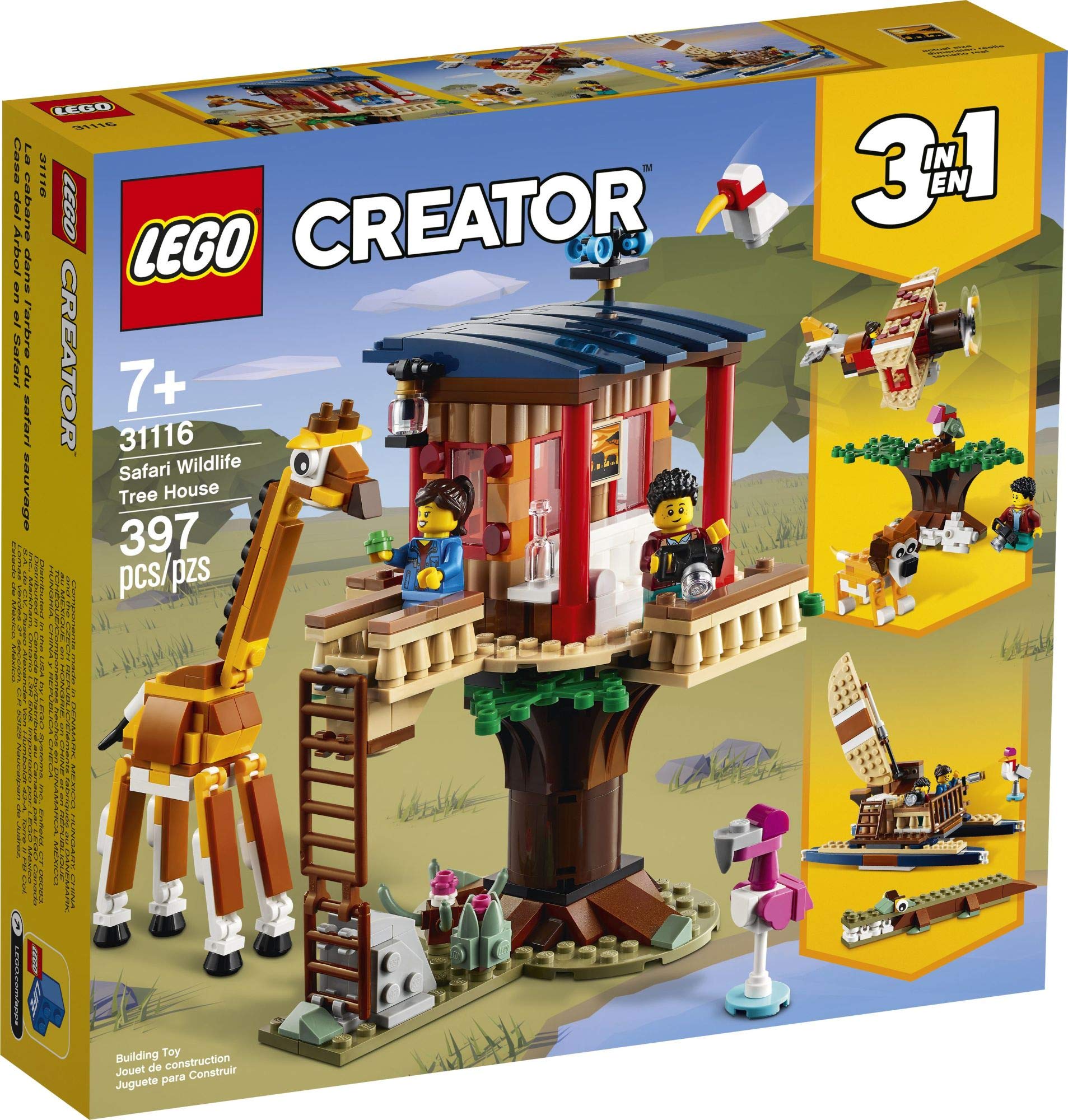 LEGO Safari Wildlife Tree House animal figures set inspires animal-themed adventures