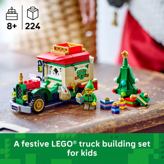 LEGO Santa’s Delivery Truck open presents for imaginative storytelling