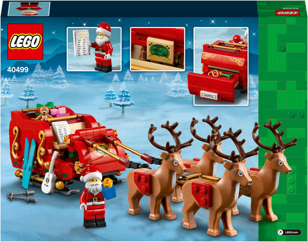 LEGO Santa's Sleigh features naughty-list Santa figure for storytelling.
