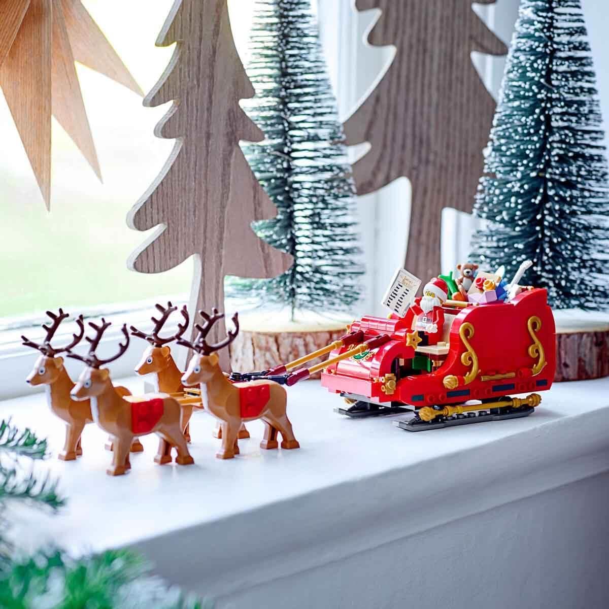 LEGO Santa's Sleigh includes teddy bear for cozy storytelling moments.