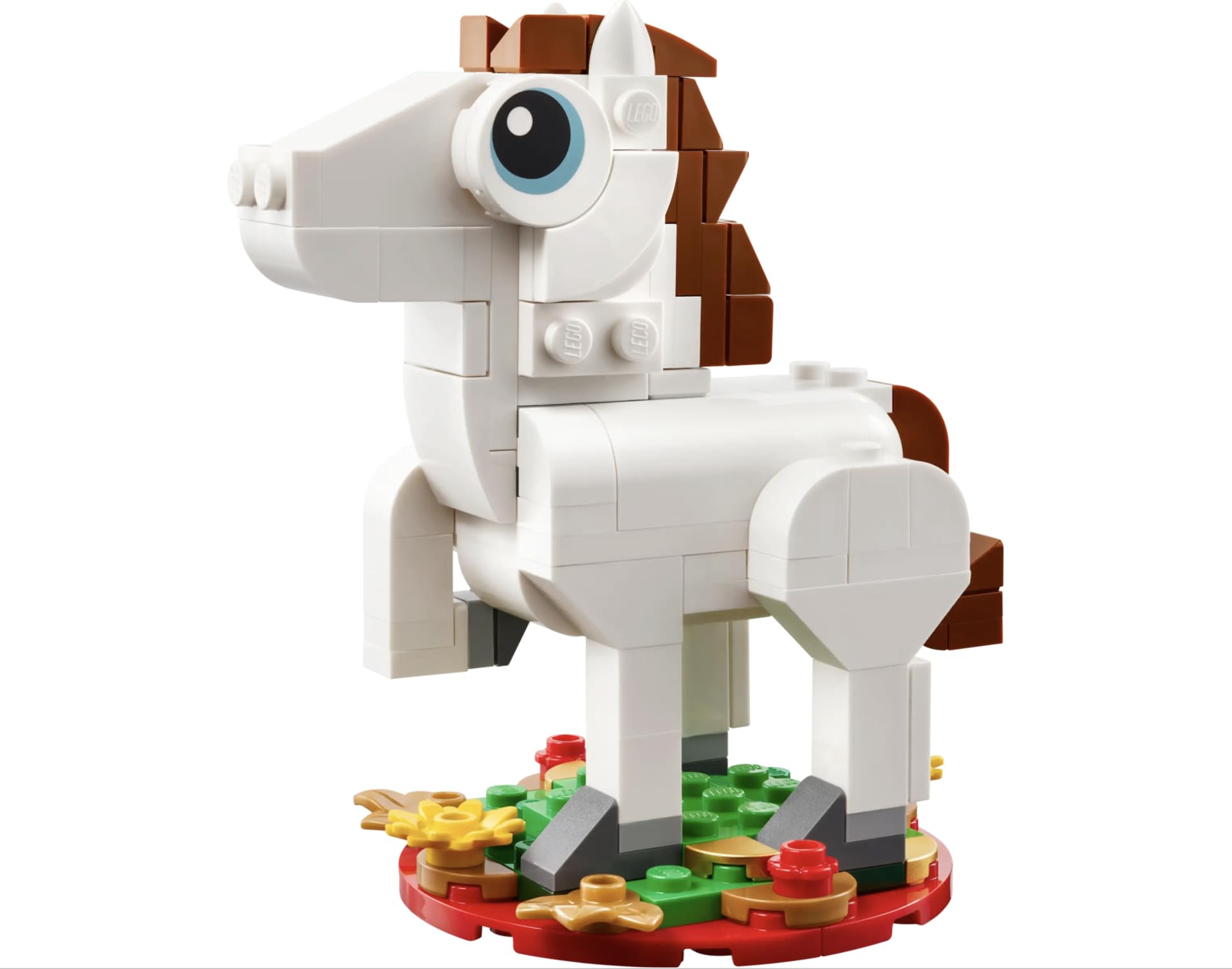 LEGO 40779 Year of the Horse model on display, festive home decor.