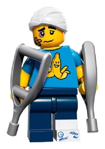 LEGO Series 15 Clumsy Guy minifigure for display and imaginative play.