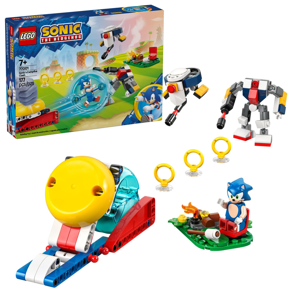 LEGO Sonic's Campfire Clash playset front view enhances imaginative adventures.