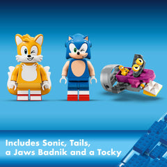 LEGO Sonic Characters Tails and Sonic image captures iconic duo for fast-paced, imaginative play.