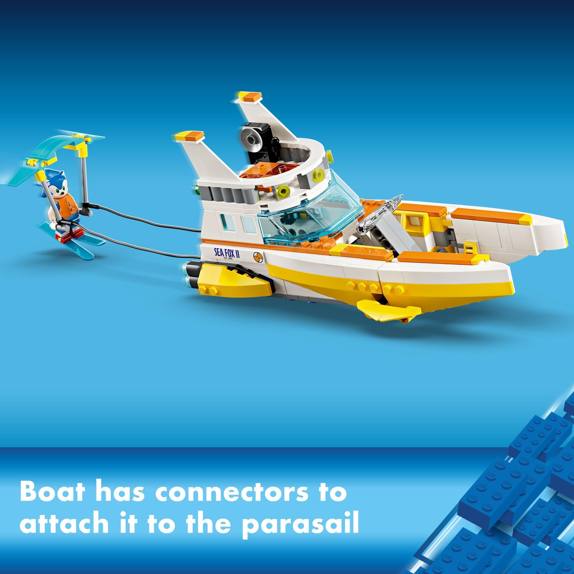LEGO Sonic Island Arch Rings image presents island setting with rings for treasure-hunt stories.