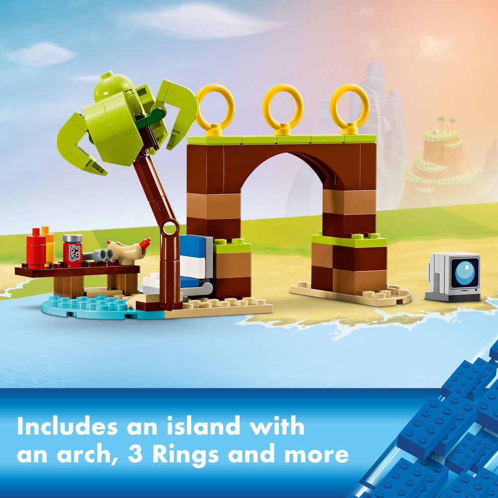 LEGO Sonic Parasail Connectors image highlights back parasail action for high-seas adventures.
