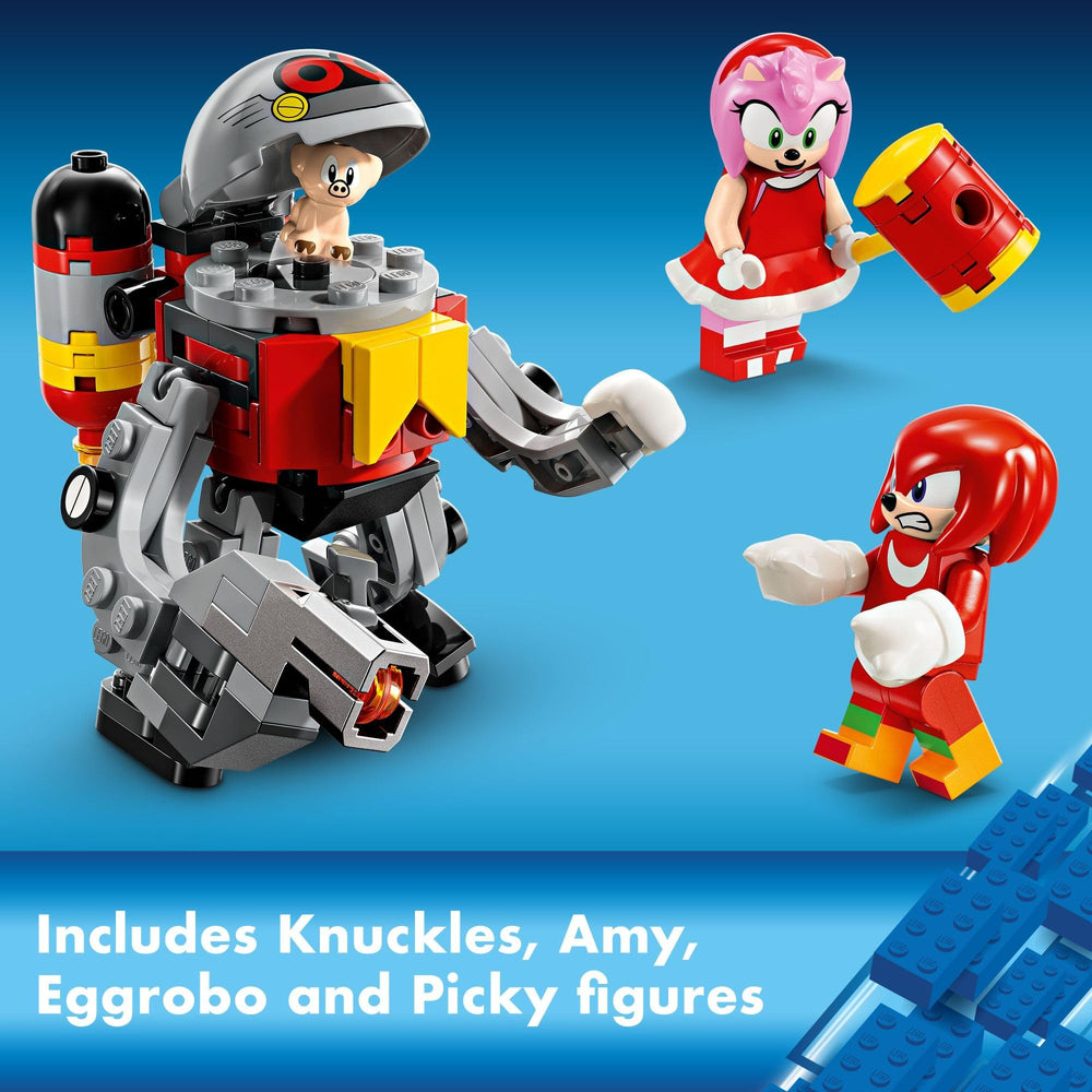 LEGO Sonic shrine detailing tiles - vibrant textures enhance display.