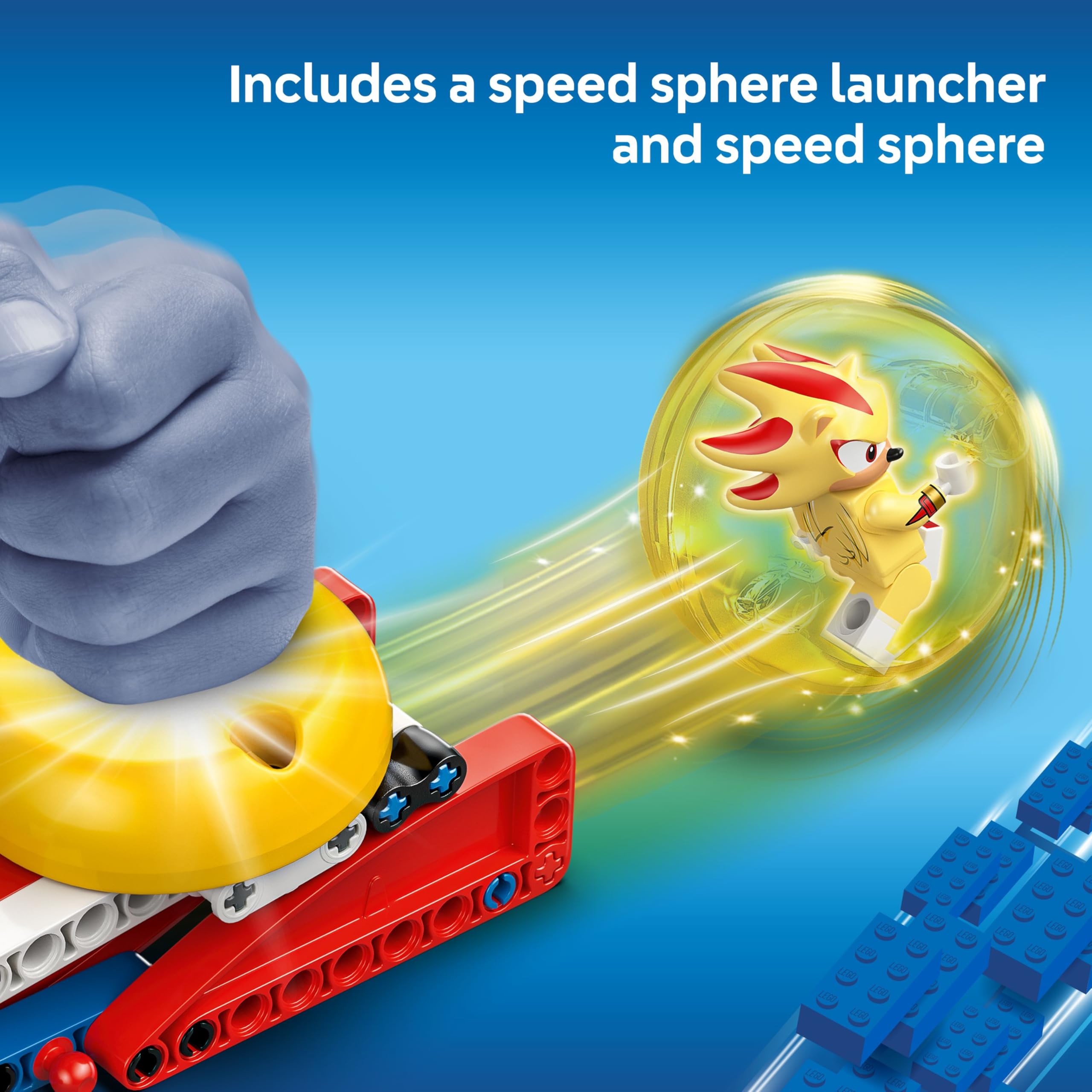LEGO Sonic Super Shadow minifigure for heroic storytelling.