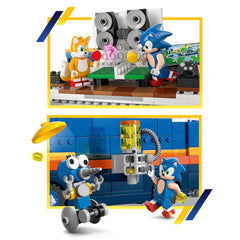 LEGO Sonic Team Command Truck launch feature to send Tails on ATV chase during play.
