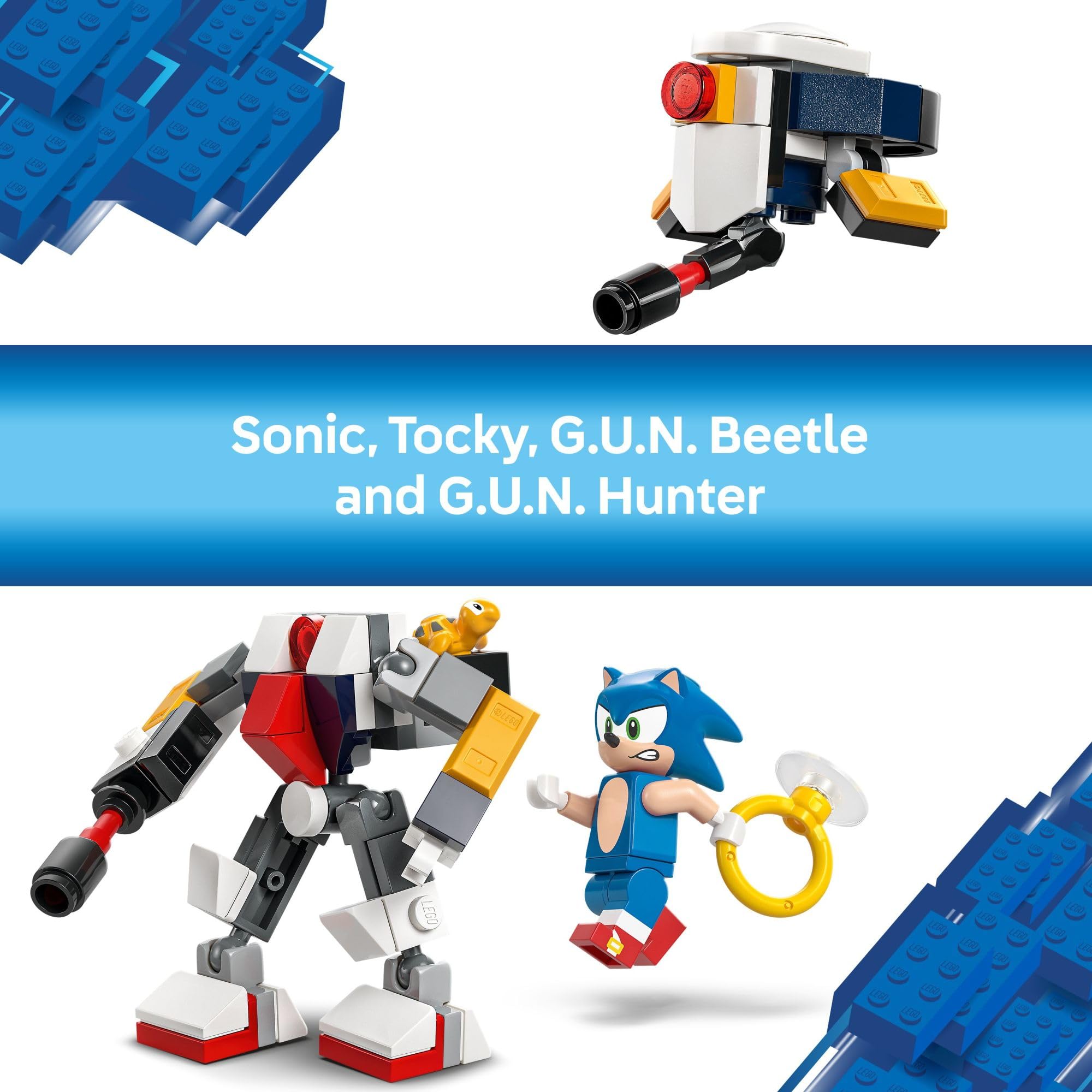 LEGO Sonic three gold rings accompany thrilling quests and rewards.