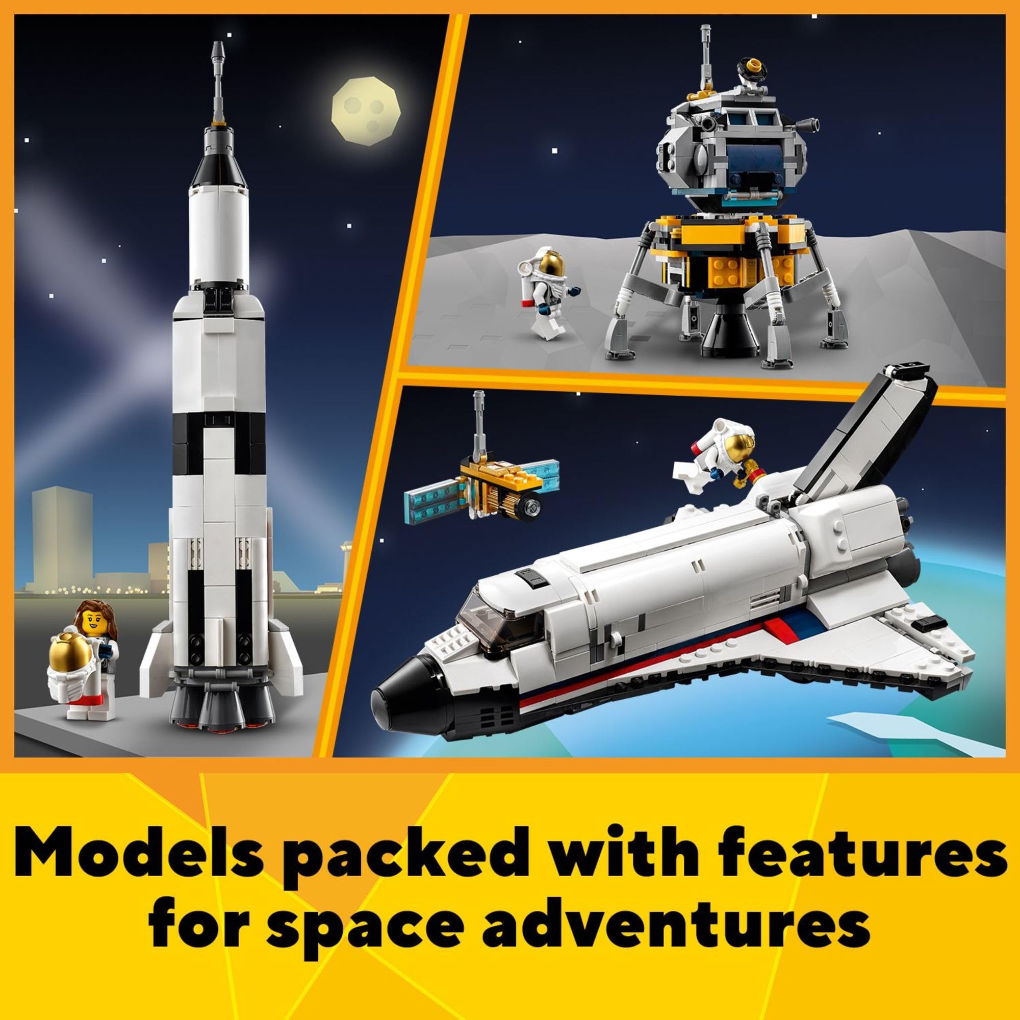 LEGO Space Shuttle Adventure 31117 lunar lander model for surface exploration play