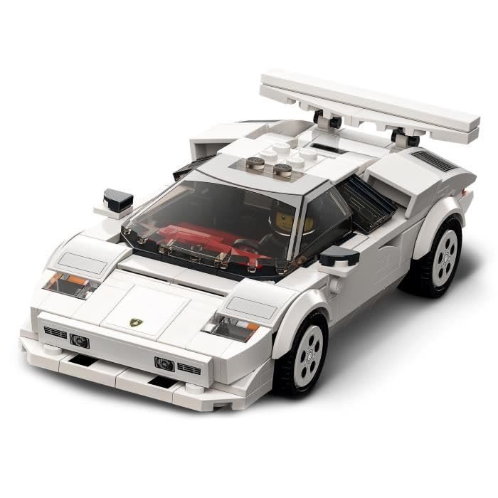 LEGO Speed Champions Lamborghini Countach driver minifigure, adds authentic racing vibes