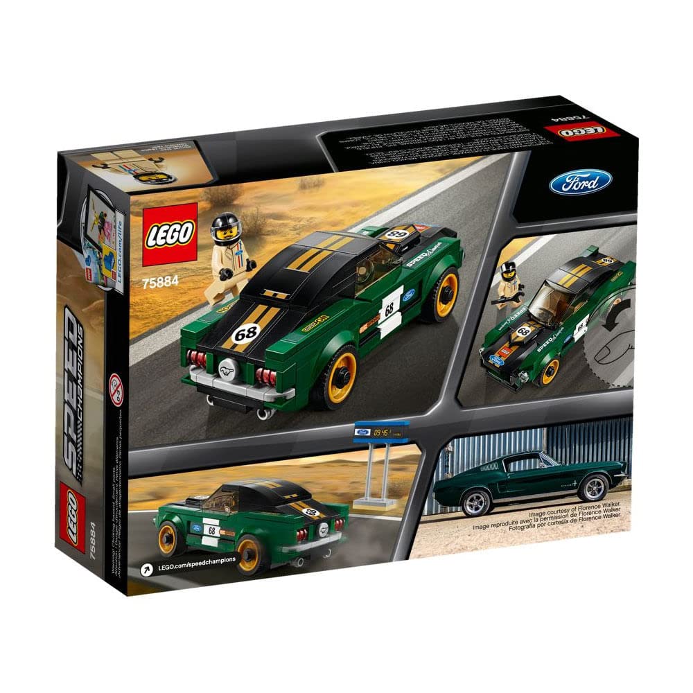LEGO Speed Champions green black gold Mustang showcases iconic styling