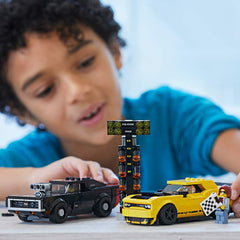 LEGO Speed Champions 1970 Dodge Charger RT removable supercharger showcased.