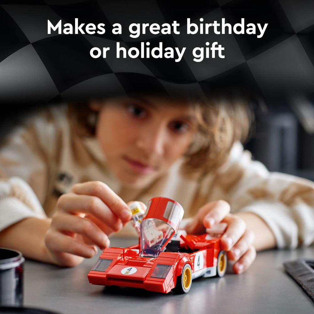 LEGO Speed Champions 1970 Ferrari 512 M box and packaging highlighting the gift appeal